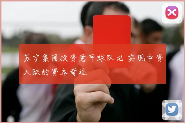 苏宁集团投资意甲球队记 实现中资入欧的资本奇迹